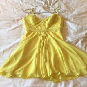 BCBGMAXAZRIA bright yellow dress